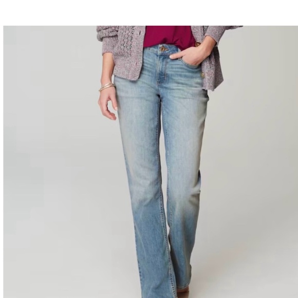 J. Jill Light Blue Flare Jeans - Picture 1 of 7
